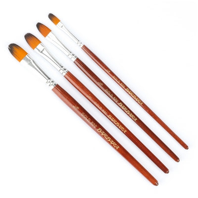 Brown with black top wash light brown and varnish Filbert 1/4# 3/8# 1/2# 5/8#