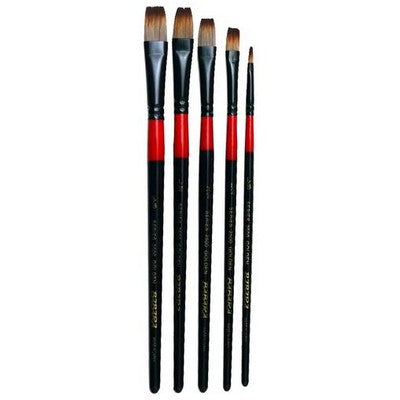 Flat brush set 5 pcs,#5/8, #1/2, #3/8