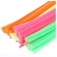 6MM/30CM(0.24/11.81in) pipe cleaner neon color 100 pcs in bag