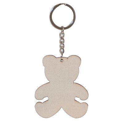 Plywood keychain bear 3 mm (0.12in)