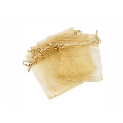 Organza bag 12/17cm(4.72/6.69in) gold color 10pcs