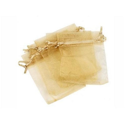 Organza bag 17/23cm(6.69/9.06in) gold color 10pcs