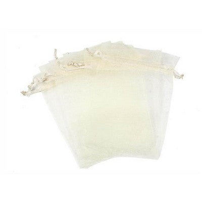 Organza bag 17/23cm(6.69/9.06in) cream color 10pcs