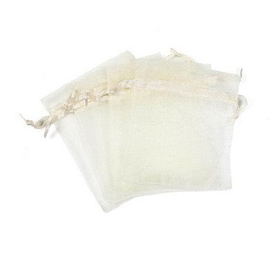 Organza bag 6/8cm(2.36/3.15in) cream color 10pcs