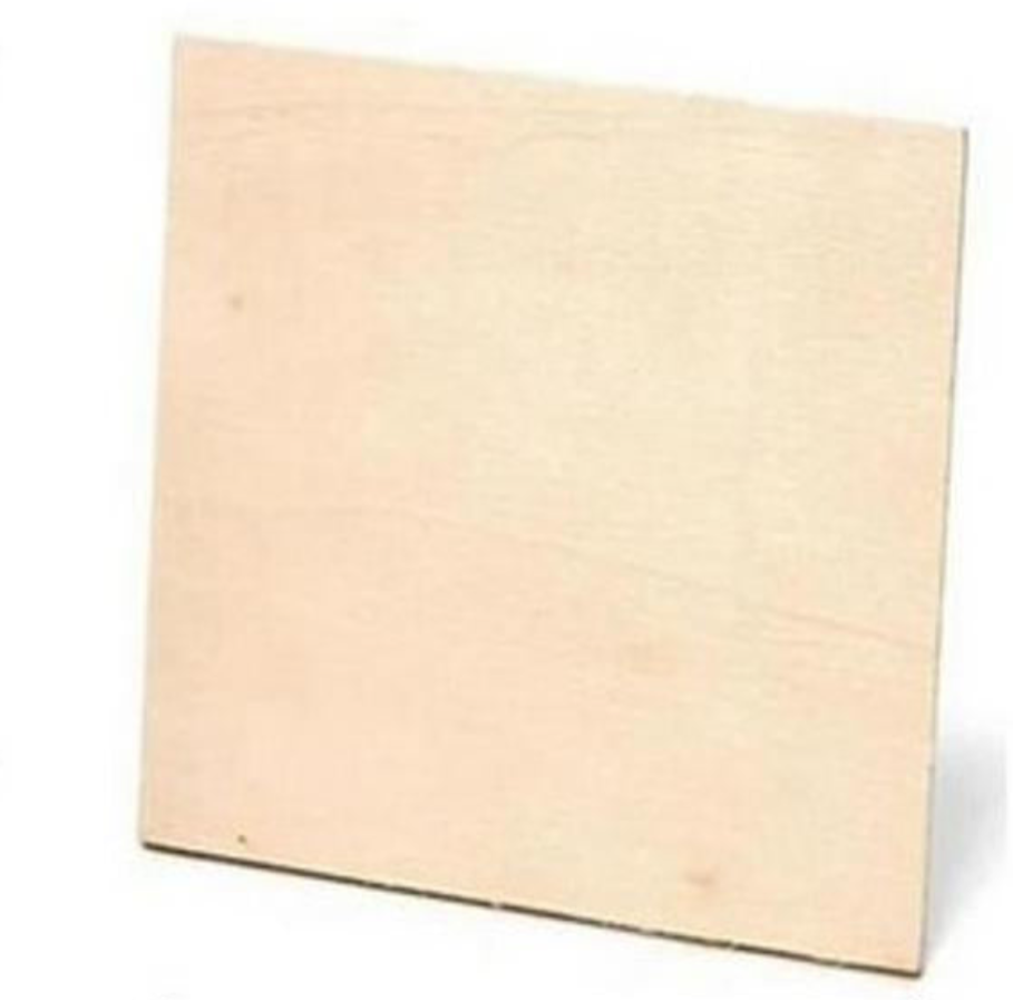 Square shape Plywood thickness 6mm(0.24in) 15/15cm(5.91/5.91in)