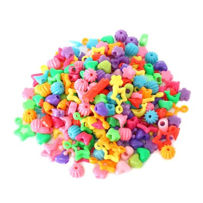 Plastic beads mixed 8 designs 450g