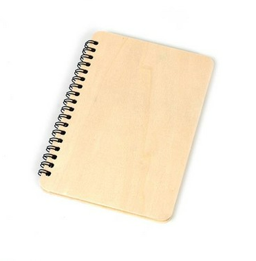 Plywood book cover with 20 pages inside 12.5/17.5cm(4.92/6.89in) thickness 3mm(0.12in)