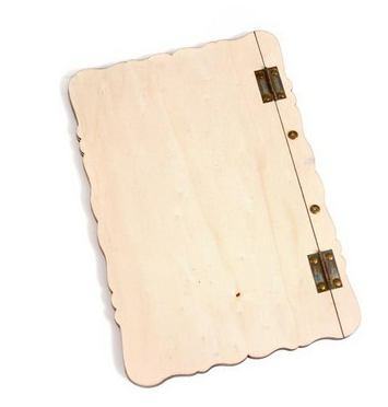 Plywood cut by laser book 22.5/33cm(8.86/13in) with 20 pcs