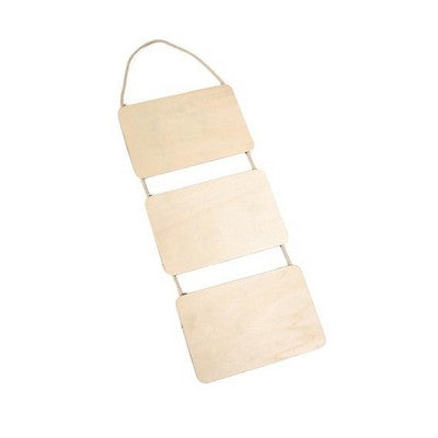 Plywood 9/14cm(3.54/5.51in) thickness 2mm(0.08in) 3pcs with rope (left over form item 76128)