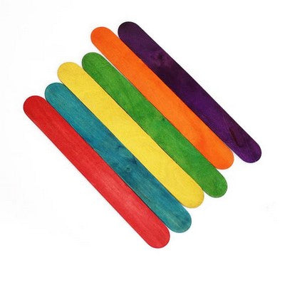 Wood stick 203/25/1.6 mm(8/0.98/0.06in) mix color 200gr/bag