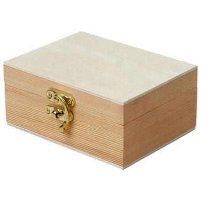 Rectangle shape Wooden Jewelry box with France hook lock 10/13/5.5cm(3.94/5.12/2.17in)