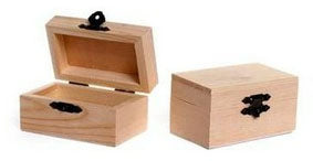 Rectangle shape Wooden box size 5.5/9/5 cm (2.17/3.54/1.97in)
