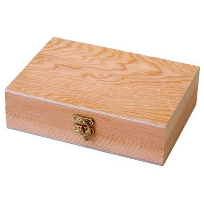 Rectangle shape wooden box France hook lock without cells size 15/21/6 cm(5.91/8.27/2.36in)