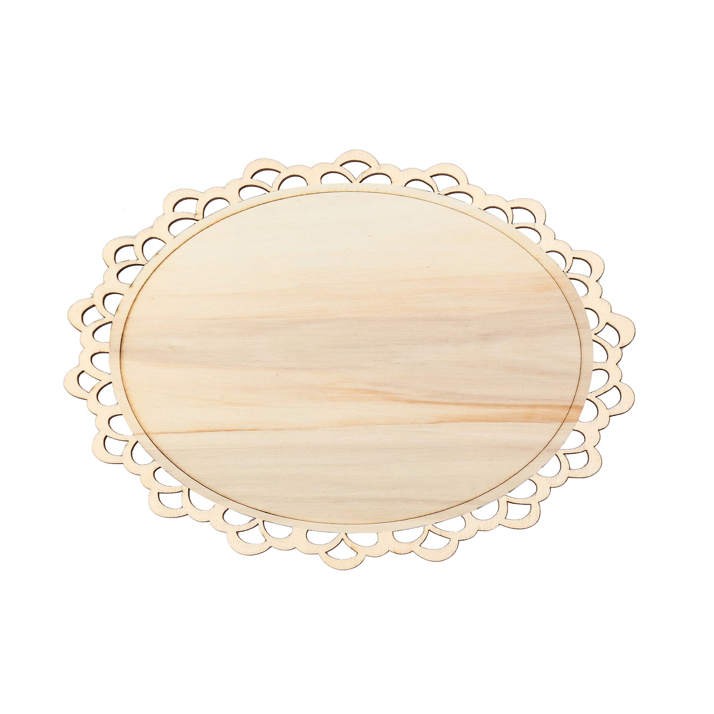 Plywood laser cut oval 15/20cm(5.91/7.87in) thickness 3mm(0.12in)