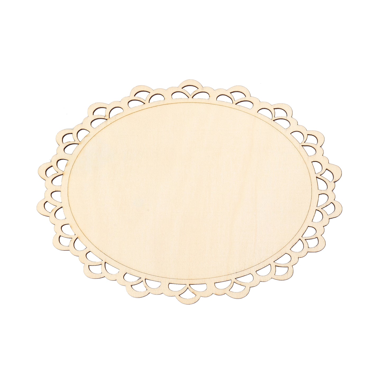 Plywood laser cut oval 22/30cm(8.66/11.81in) thickness 3mm(0.12in)
