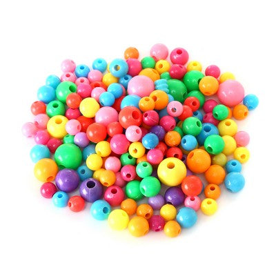 Plastic beads mixed 3 designs,450g