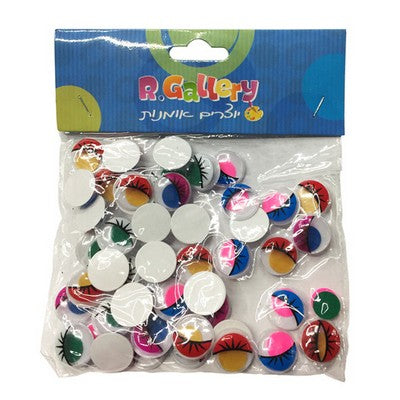 Moving eyes 12mm(0.47in) stickers mix color 50pc