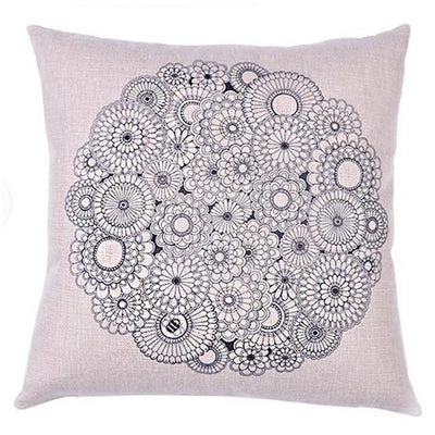 Plain color pillowcase painting with Mandela 45/45cm (17.72/17.72in)