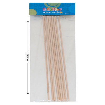 Round wood stick 30/0.4 cm(11.81/0.16in) 10 pcs/bag
