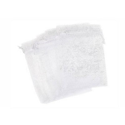 Organza bag 6/8cm(2.36/3.15in) white color 10pcs