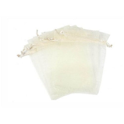 Organza bag 10/12cm(3.94/4.72in) cream color10pcs