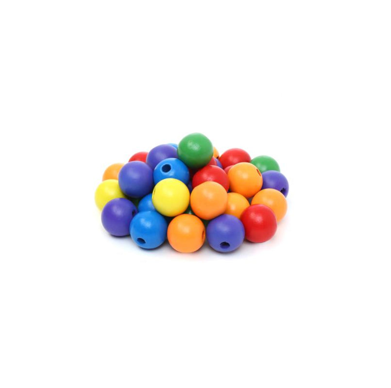 250 pc colored wood beads 1cm (0.39in)