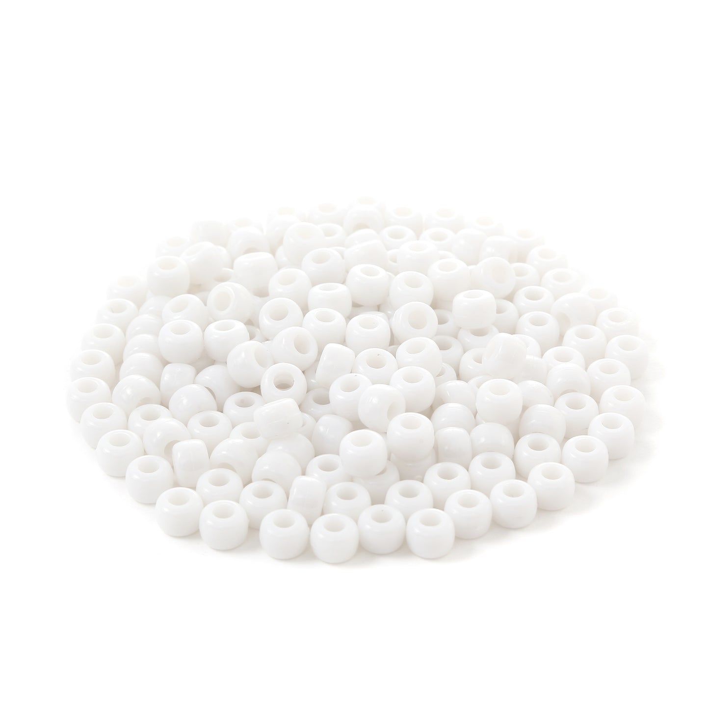 White barrel beads 6/9 mm (0.24/0.35in)