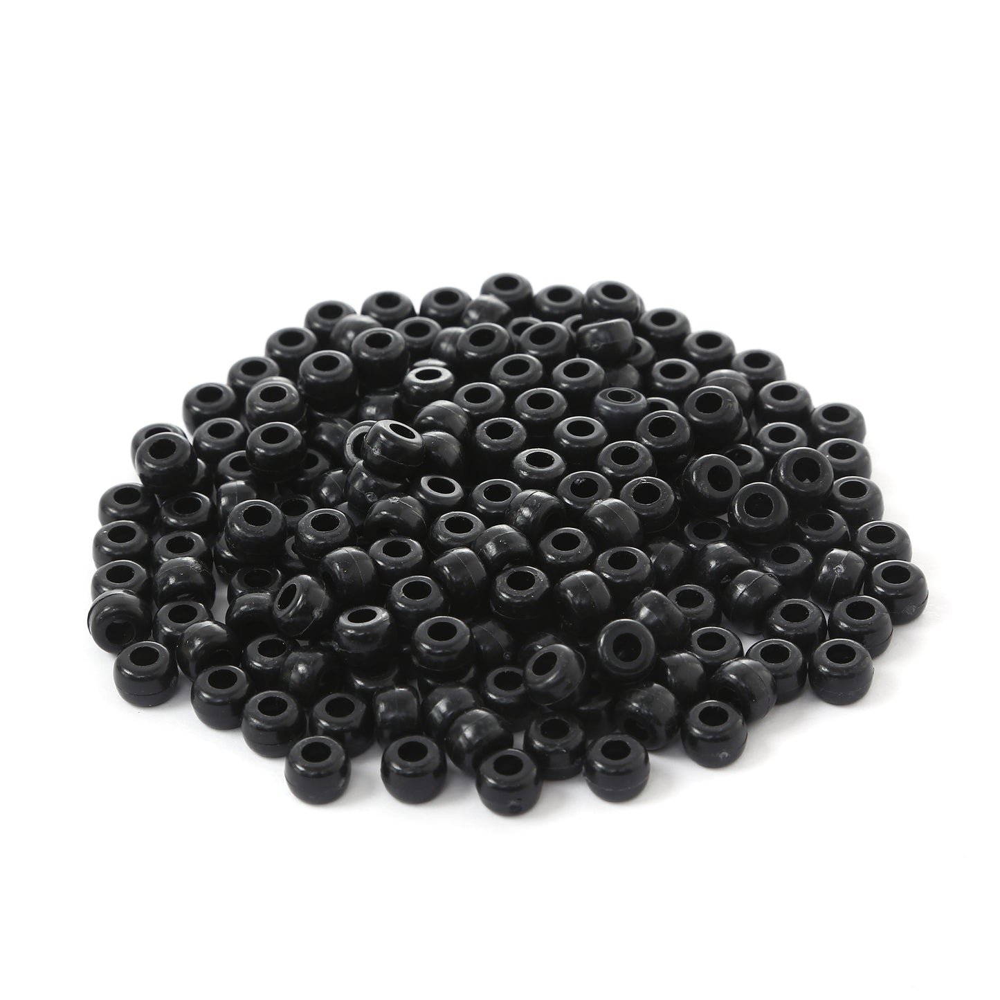 Black barrel beads 6/9 mm (0.24/0.35in)