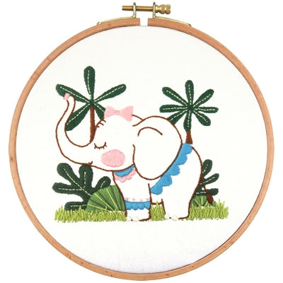 European embroidery: baby elephant fun sizs 17.78cm(5in)