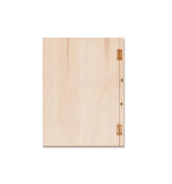 Wooden book A4 size straight lines with 50 pages