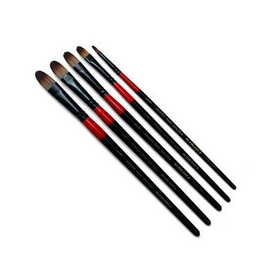Fibert  brush set 5 pcs,#5/8, #1/2, #3/8