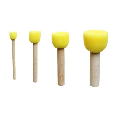 Set of 4 sponge brush size: 1.5/8cm(0.59/3.15in); 2/8cm(0.7/3.14in); 3/8.5cm(1.18/3.35in); 4/9cm(1.57/3.54in)