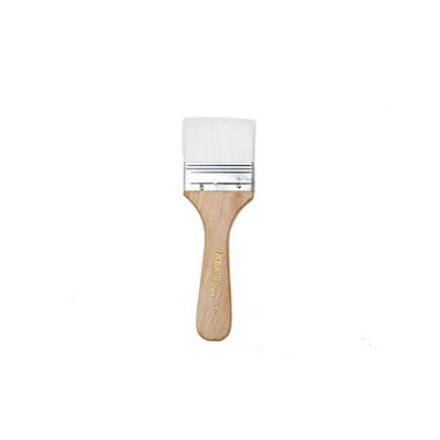 White wide brush with wood handle 7# size 5.08cm(2in),each in opp bag