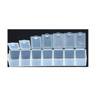 Line plastic box for beads  with 7 cells 5/23/2.5 cm(1.97/9.06/0.98in)