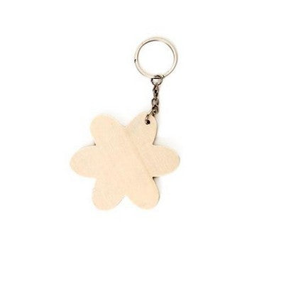 Plywood keychain flower shape 3 mm