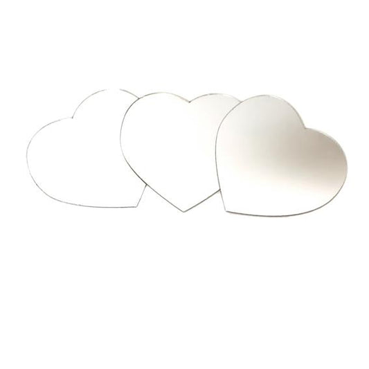 PVC mirror heart shape 6pcs/PVC