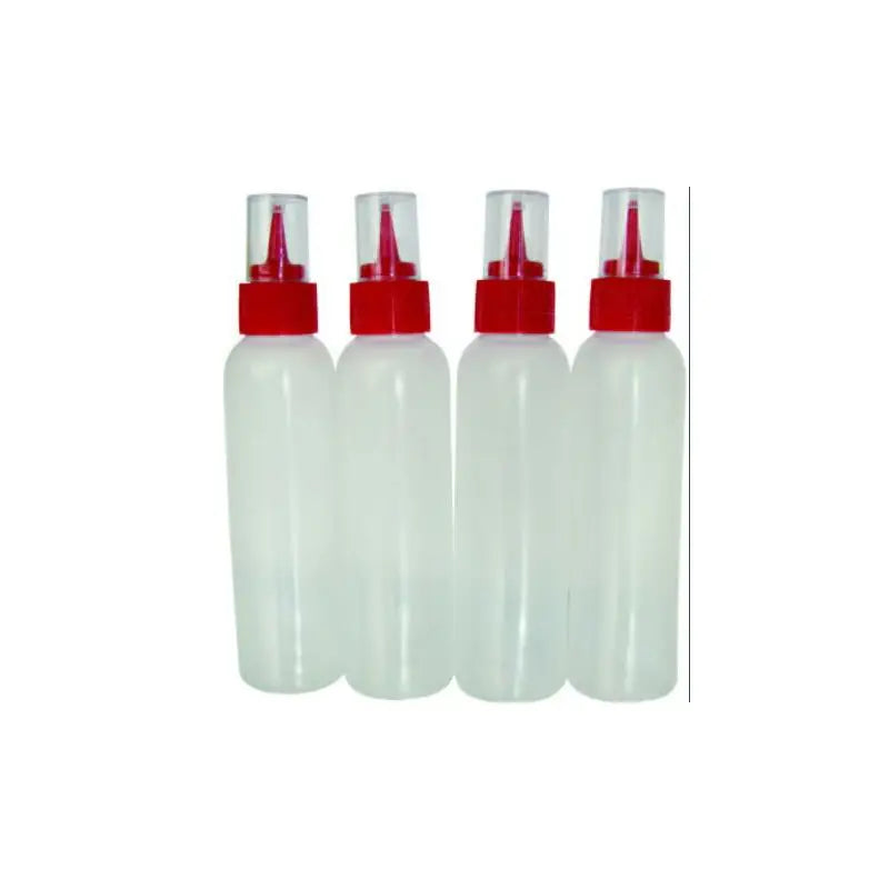 Transparent Bottle Red Nozzle Set includes 4 pcs*120ml