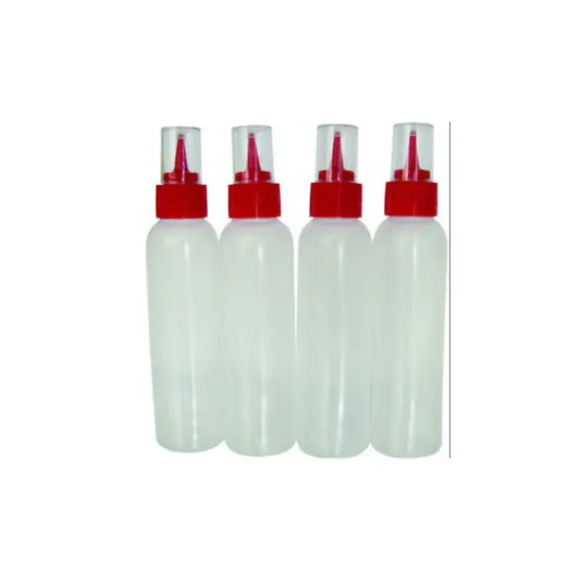 Transparent Bottle Red Nozzle Set includes 4 pcs*120ml