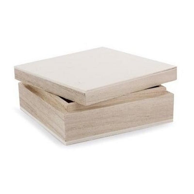 Puwlina square wooden box 9/9/3.2cm(3.54/3.54/1.26in)