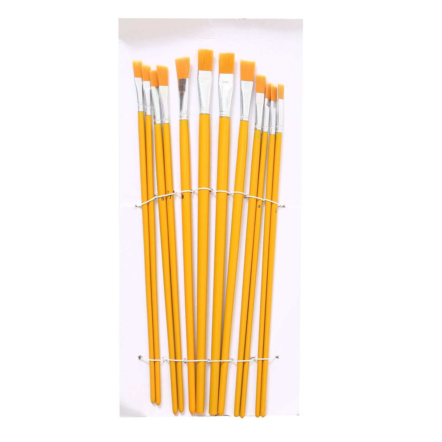 Set of 12 brushes orange handle
