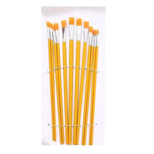 Set of 12 brushes orange handle