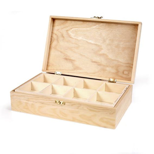 Pine box  with two layer 19/31/8cm(7.48/12.2/3.15in)