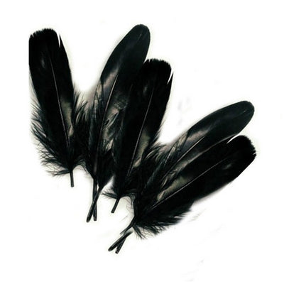 Black feather 30pcs/opp bag 18cm(7.09in)