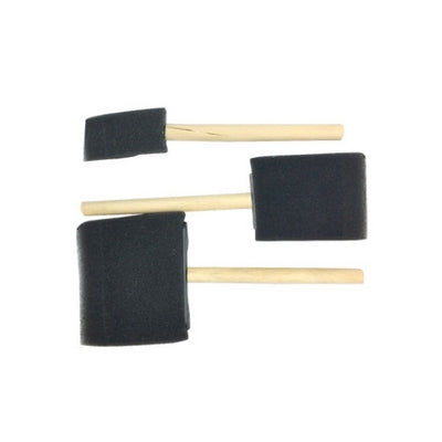 Set of 3  black sponge with handle size: 7/16.5cm(2.76/6.5in); 5/16.5cm(1.97/6.5in); 2.5/14.5cm(0.98/5.71in)