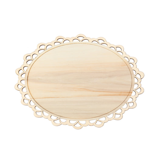Plywood laser cut oval 15/20cm(5.91/7.87in) thickness 3mm(0.12in)