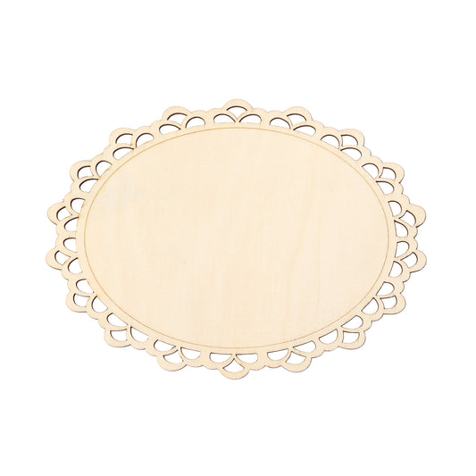 Plywood laser cut oval 22/30cm(8.66/11.81in) thickness 3mm(0.12in)