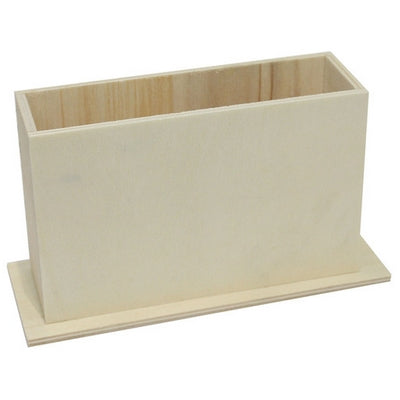 Simple wood penholder with base 6/15/8.5cm(2.36/5.91/3.35in)