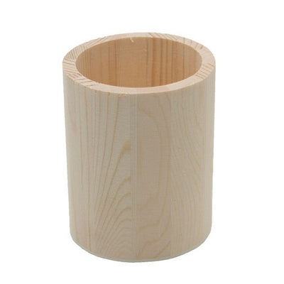 Wood round  Pencil case Diameter 8cm(3.15in) Height 10cm(3.94in)