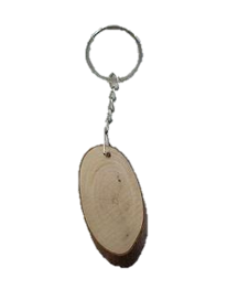 Key chain oval wood 7 cm( 2.76in)