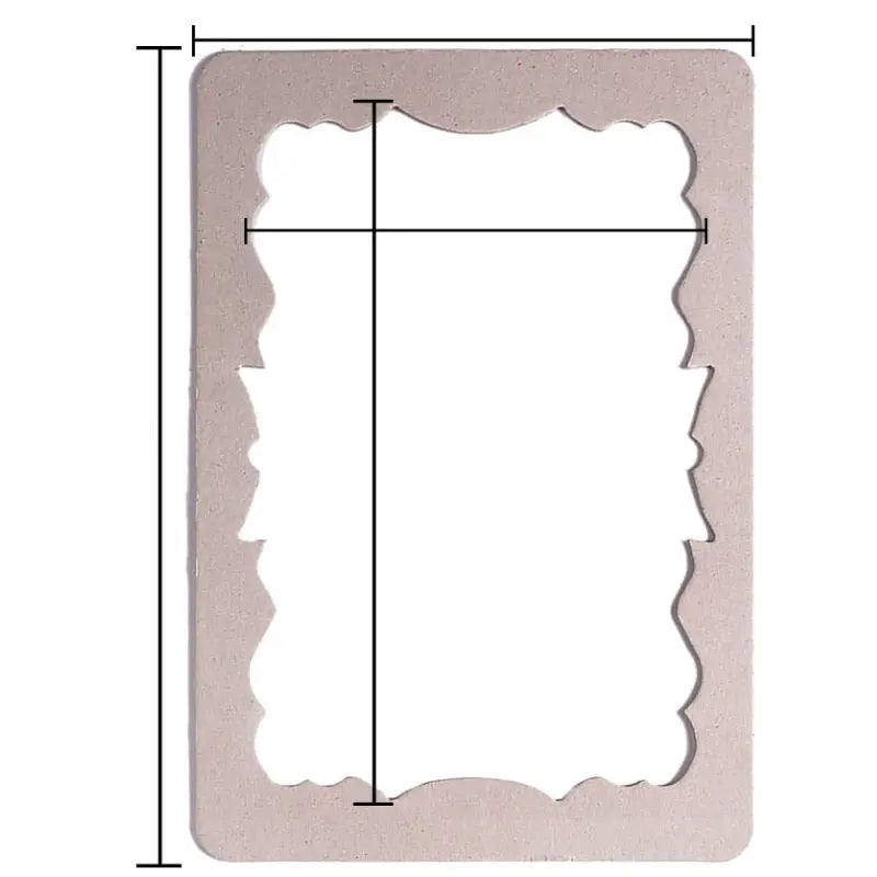 10 gray carton frame ineer size 16/22 cm (6.3/8.66in)